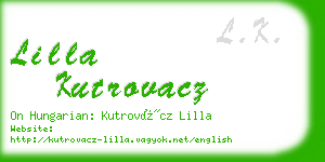 lilla kutrovacz business card